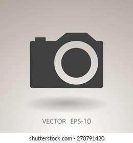 Flat icon of a camera