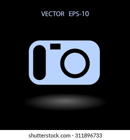 Flat icon of a camera