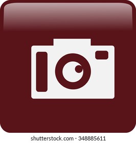 Flat icon of a camera