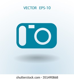 Flat icon of a camera