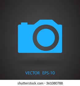 Flat icon of a camera