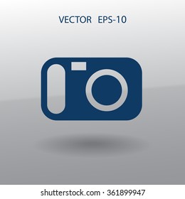 Flat icon of a camera