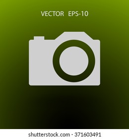 Flat icon of a camera