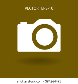 Flat icon of a camera