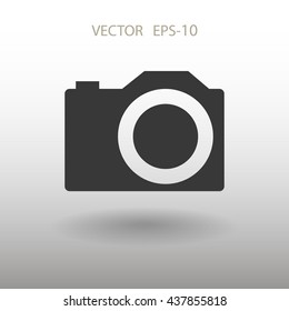 Flat icon of a camera
