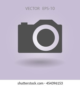 Flat icon of a camera
