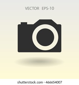 Flat icon of a camera