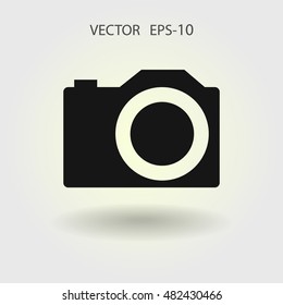 Flat icon of a camera