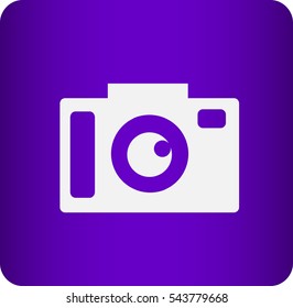 Flat icon of a camera