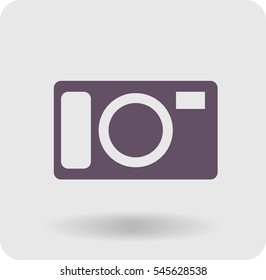 Flat icon of a camera