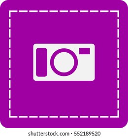 Flat icon of a camera