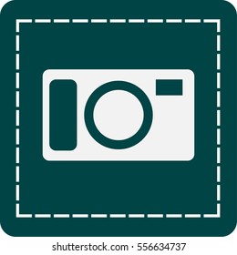 Flat icon of a camera