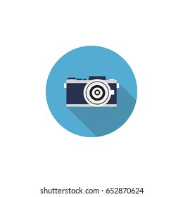flat icon for camera in circle background,vector illustrations