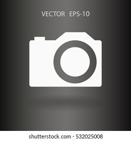 Flat icon of a camera. vector illustration