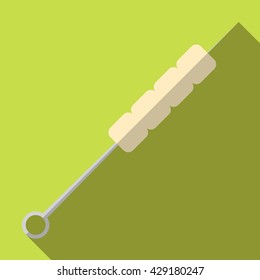 Flat icon camping equipment set illustration of marshmallow barbecue