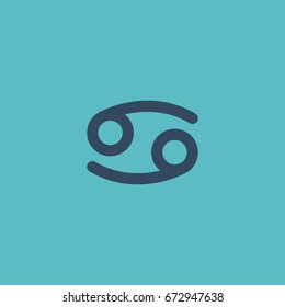 Flat Icon Cancer Element. Vector Illustration Of Flat Icon Crab Isolated On Clean Background. Can Be Used As Crab, Cancer And Zodiac Symbols.
