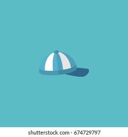 Flat Icon Cap Element. Vector Illustration Of Flat Icon Hat Isolated On Clean Background. Can Be Used As Cap, Beach And Hat Symbols.