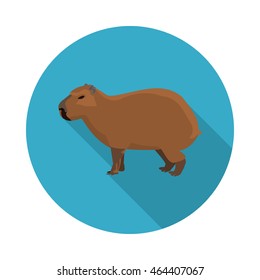 flat icon a capybara in vector format eps10