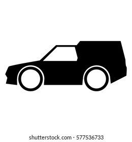 flat icon car black white silhouette body type cargo pickup suv