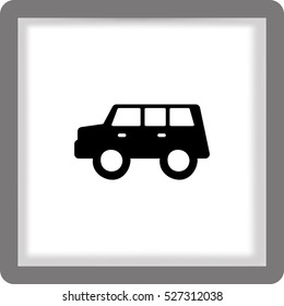 Flat Icon. A car. Hatchback.