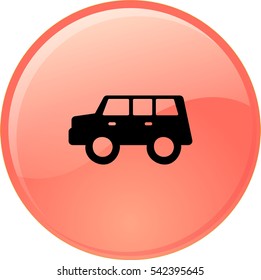 Icono plano. Un coche. Hatchback.