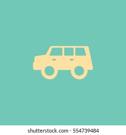 Flat Icon. A car. Hatchback.