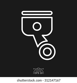 Flat icon of car spare part.