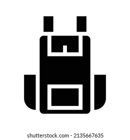 Flat icon carrier or bag for trecking