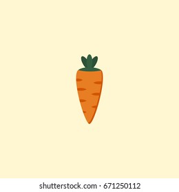 Flat Icon Carrot Element. Vector Illustration Of Flat Icon Root Isolated On Clean Background. Can Be Used As Rooty, Carrot And Eat Symbols.