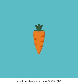 Flat Icon Carrot Element. Vector Illustration Of Flat Icon Root Isolated On Clean Background. Can Be Used As Rooty, Carrot And Eat Symbols.