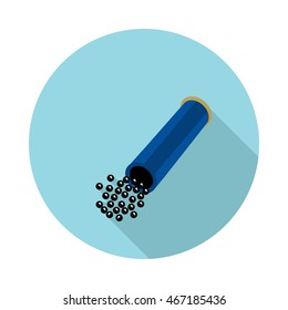 flat icon cartridge for shotgun in vector format eps10