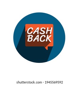 Flat icon Cash Back  Badge advertisement