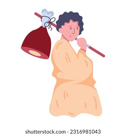 Icono plano de la comida de caverna 