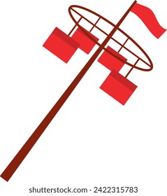 flat icon celebrating Indonesian Independence Day on August 17 