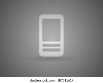 Icono plano del teléfono móvil