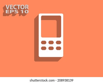 Flat  icon of cellphone