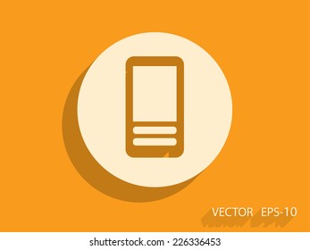 Icono plano del teléfono móvil