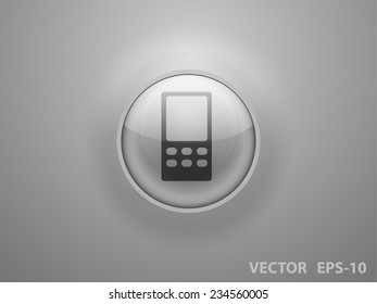 Icono plano del teléfono móvil