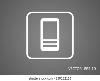 Icono plano del teléfono móvil