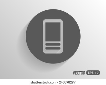 Icono plano del teléfono móvil