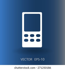 Icono plano del teléfono móvil