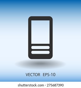 Icono plano del teléfono móvil
