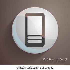 Icono plano del teléfono móvil