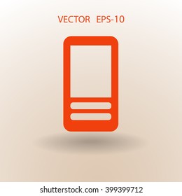 Icono plano del teléfono móvil