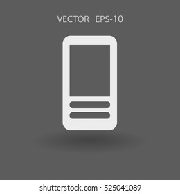 Flat  icon of cellphone. vector illustration