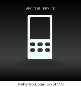 Flat  icon of cellphone. vector illustration