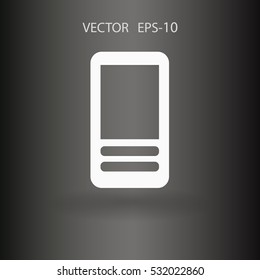 Flat  icon of cellphone. vector illustration