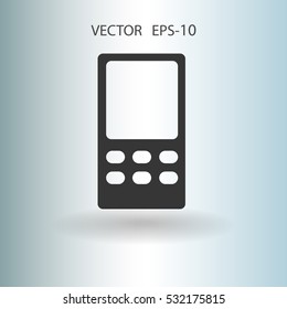 Icono plano del teléfono móvil. ilustración vectorial