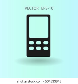 Icono plano del teléfono móvil. ilustración vectorial