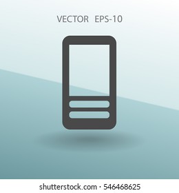 Flat  icon of cellphone. vector illustration